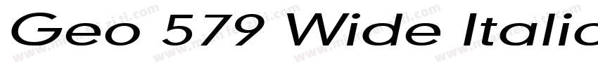 Geo 579 Wide Italic字体转换